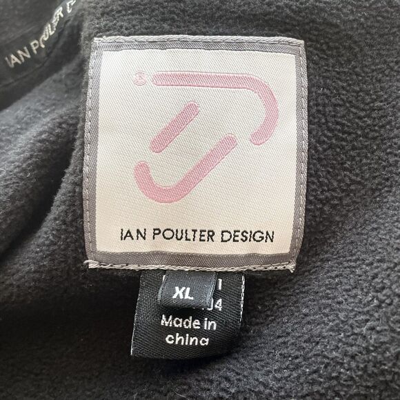 IAN POULTER DESIGN Jacket 1/4 Zip Golf Lined Pullover Black & White Men’s XL - Picture 8 of 10